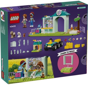 Конструктор LEGO Ветеринарная клиника для сельскохозяйственных животных Friends 42632, деталей 161 шт