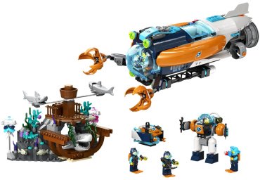 Конструктор LEGO Глубоководная подводная лодка 60379, деталей 842 шт
