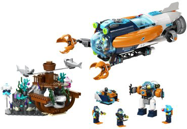 Конструктор LEGO Глубоководная подводная лодка 60379, деталей 842 шт купить,NaN