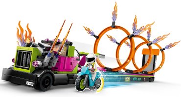 Конструктор LEGO Трюковый грузовик и огненное кольцо 60357, деталей 479 шт