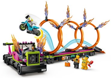Конструктор LEGO Трюковый грузовик и огненное кольцо 60357, деталей 479 шт
