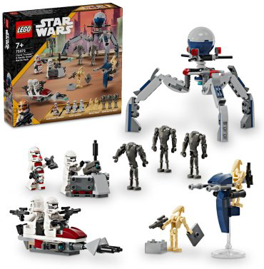 Конструктор LEGO Боевой набор «клоны против дроидов» Star Wars 75372, деталей 215 шт купить,NaN