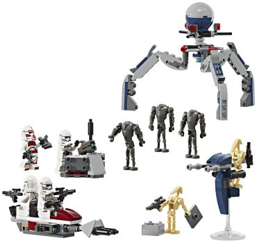 Конструктор LEGO Боевой набор «клоны против дроидов» Star Wars 75372, деталей 215 шт купить,NaN