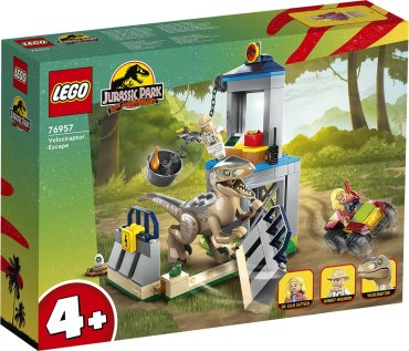 Конструктор LEGO Побег велоцираптора 76957, деталей 137 шт