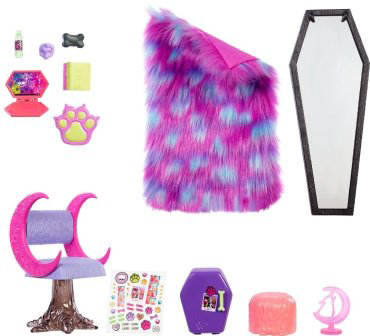 Monster High спальня Клодин Вульф HHK640 купить,NaN