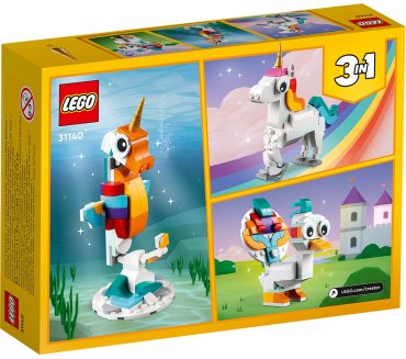 Конструктор LEGO Волшебный единорог 31140, деталей 145 шт купить,0