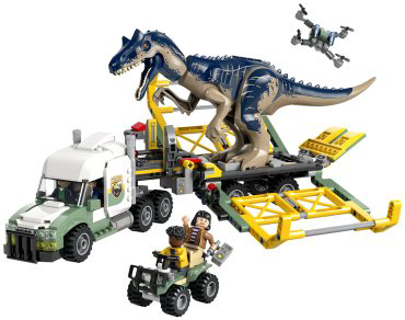 Конструктор LEGO Трейлер для Тиранозавра Jurassic World 76966, деталей 588 шт купить,NaN