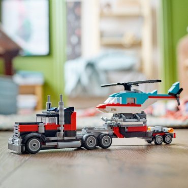 Конструктор LEGO Бортовой грузовик с вертолетом Creator 31146, деталей 270 шт купить,0
