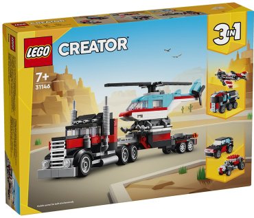Конструктор LEGO Бортовой грузовик с вертолетом Creator 31146, деталей 270 шт купить,0