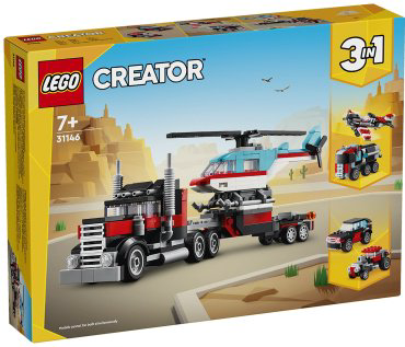 Конструктор LEGO Бортовой грузовик с вертолетом Creator 31146, деталей 270 шт купить,14390