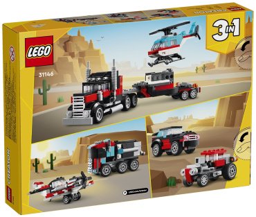 Конструктор LEGO Бортовой грузовик с вертолетом Creator 31146, деталей 270 шт купить,0