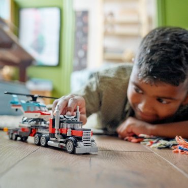 Конструктор LEGO Бортовой грузовик с вертолетом Creator 31146, деталей 270 шт купить,0