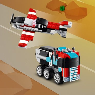 Конструктор LEGO Бортовой грузовик с вертолетом Creator 31146, деталей 270 шт купить,0