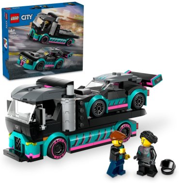 Конструктор LEGO Гоночный автомобиль и грузовик-автовоз CITY 60406, деталей 328 шт