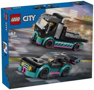 Конструктор LEGO Гоночный автомобиль и грузовик-автовоз CITY 60406, деталей 328 шт купить,NaN