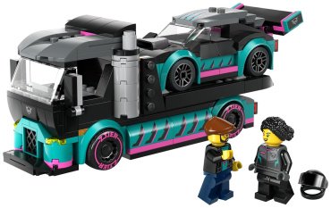 Конструктор LEGO Гоночный автомобиль и грузовик-автовоз CITY 60406, деталей 328 шт