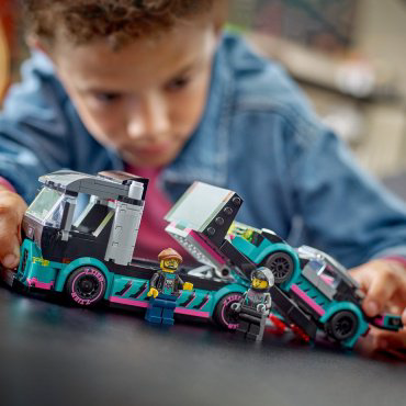 Конструктор LEGO Гоночный автомобиль и грузовик-автовоз CITY 60406, деталей 328 шт купить,NaN
