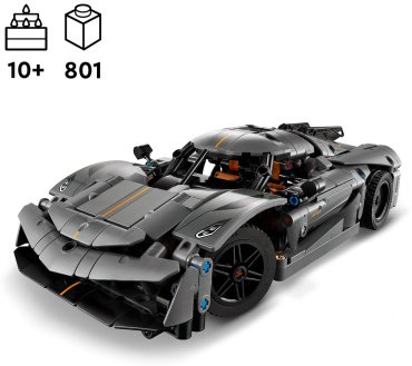 Конструктор LEGO Гиперкар Koenigsegg Jesko Absolut Grey Technic 42173, деталей 801 шт