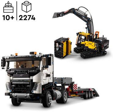 Конструктор LEGO Грузовик Volvo FMX и электрический экскаватор EC230 Technic 42175, деталей 2274 шт купить,0