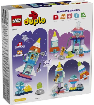 Конструктор LEGO Приключения космического корабля 3в1 DUPLO 10422, деталей 58 шт
