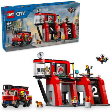 Конструктор LEGO Пожарная часть с пожарной машиной CITY 60414, деталей 843 шт купить,NaN