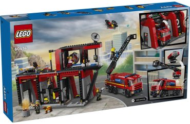 Конструктор LEGO Пожарная часть с пожарной машиной CITY 60414, деталей 843 шт