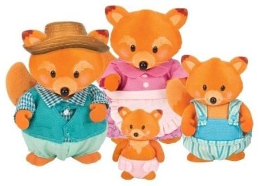 Набор фигурок Lil Woodzeez Семья Лисичек 6483, мультиколор