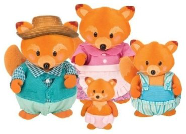Набор фигурок Lil Woodzeez Семья Лисичек 6483, мультиколор