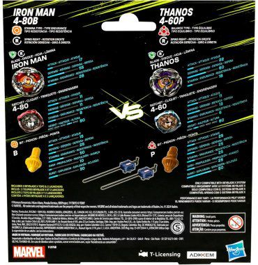 Набор Iron Man 4-80B and Thanos 4-60B Bey Blade G0278/G0287 купить,NaN