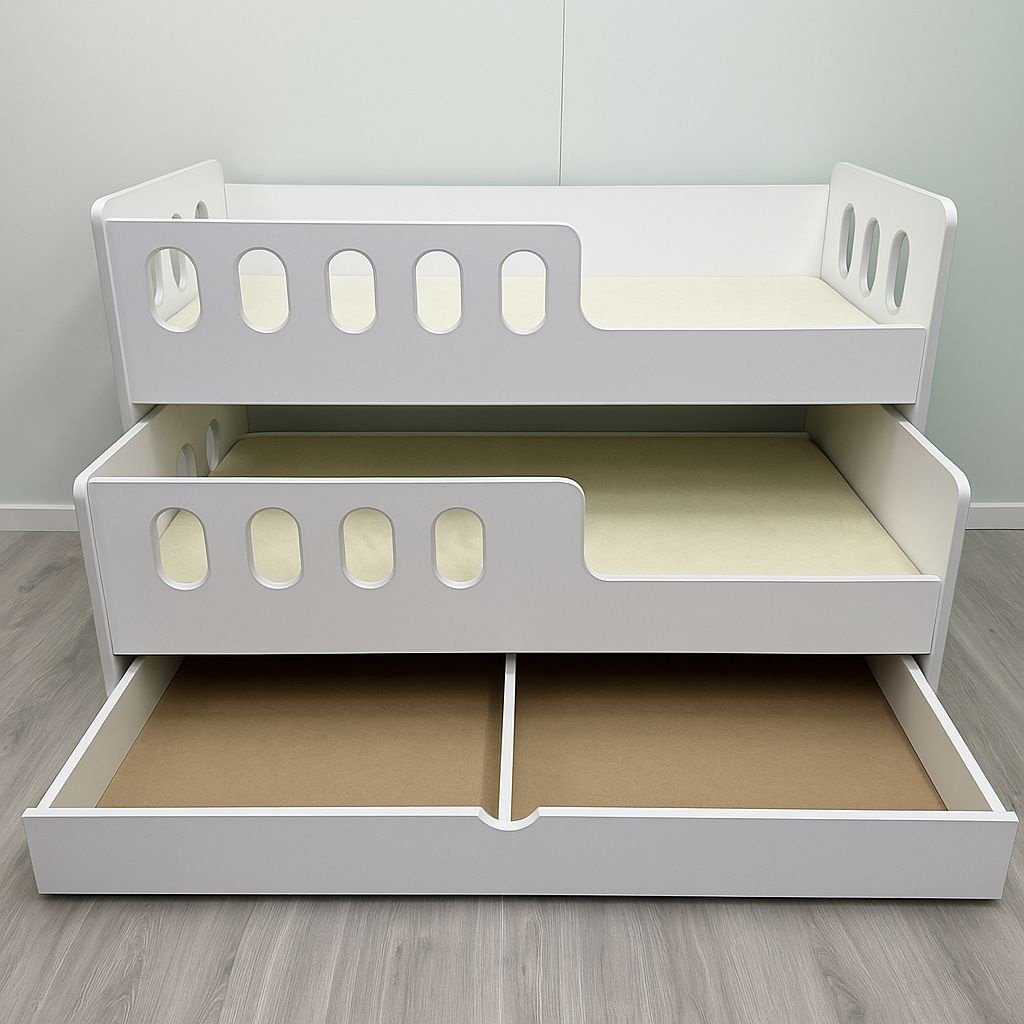 Двухъярусная кровать Den store АэроКидс-SD01, 70x160, 70x165 см, белый купить,NaN