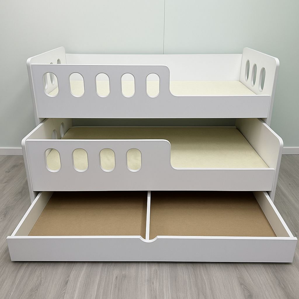 Двухъярусная кровать Den store АэроКидс-SD01, 70x160, 70x165 см, белый купить,NaN