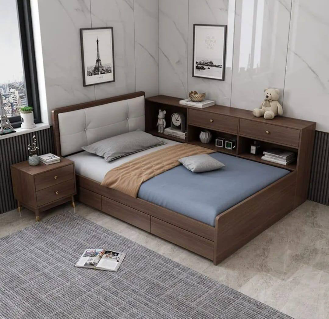 Кровать Den store Niko H-01 односпальная, 100х200 см (с матрасом, без подъёмного механизма) коричневый, белый купить,NaN