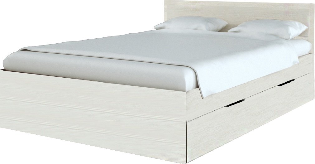 Кровать Prestige Гармония двуспальная, 160x200 см (без матраса, без подъёмного механизма) белый купить,NaN