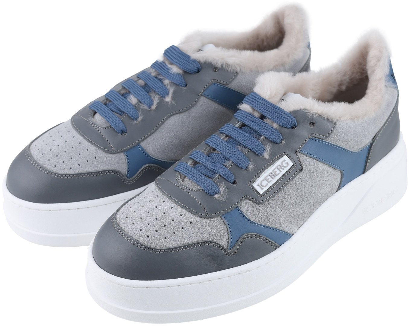 Кеды ICEBERG серый, синий