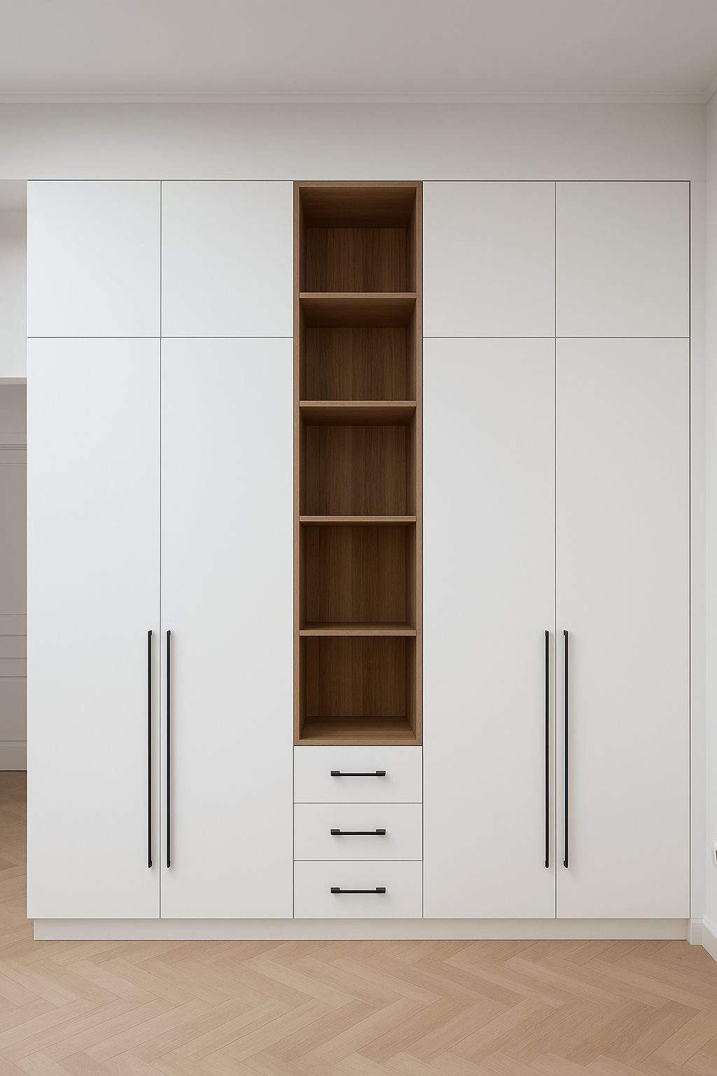 Распашной шкаф Den store Норд Вита, 200x240х50 см, белый, коричневый купить,NaN
