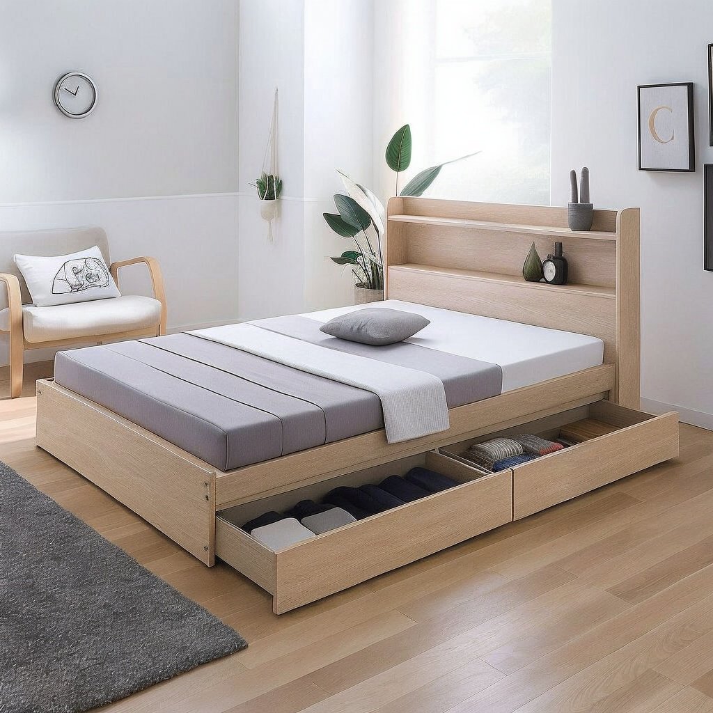 Кровать Den store Nordic Smart односпальная, 100х200 см (с матрасом, без подъёмного механизма) коричневый купить,NaN