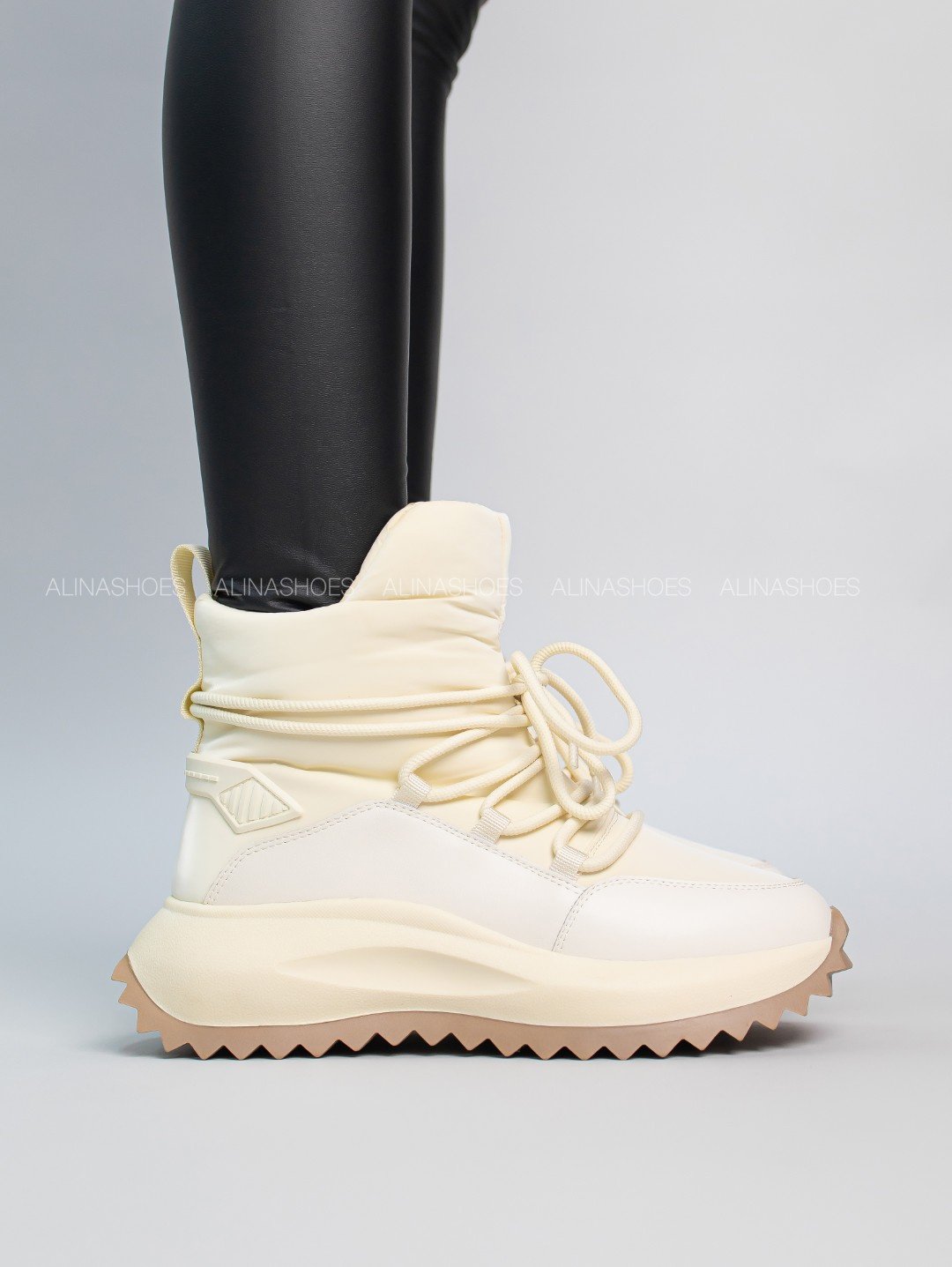 Дутики alinashoes светло-бежевый купить,NaN