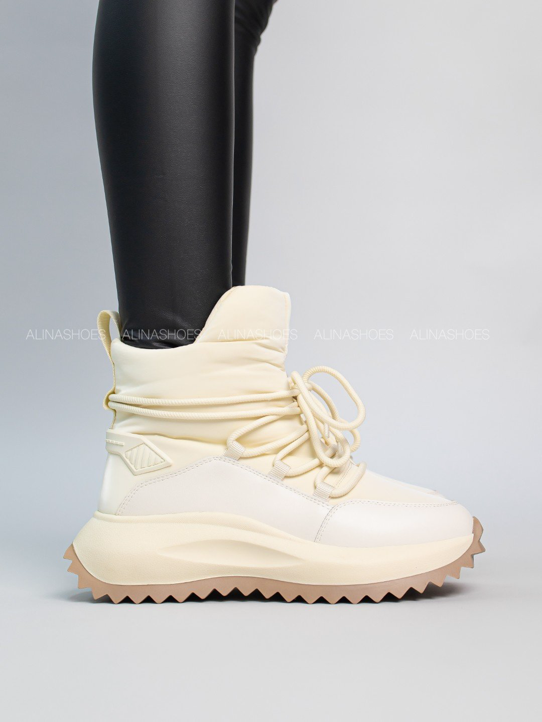 Дутики alinashoes светло-бежевый купить,NaN