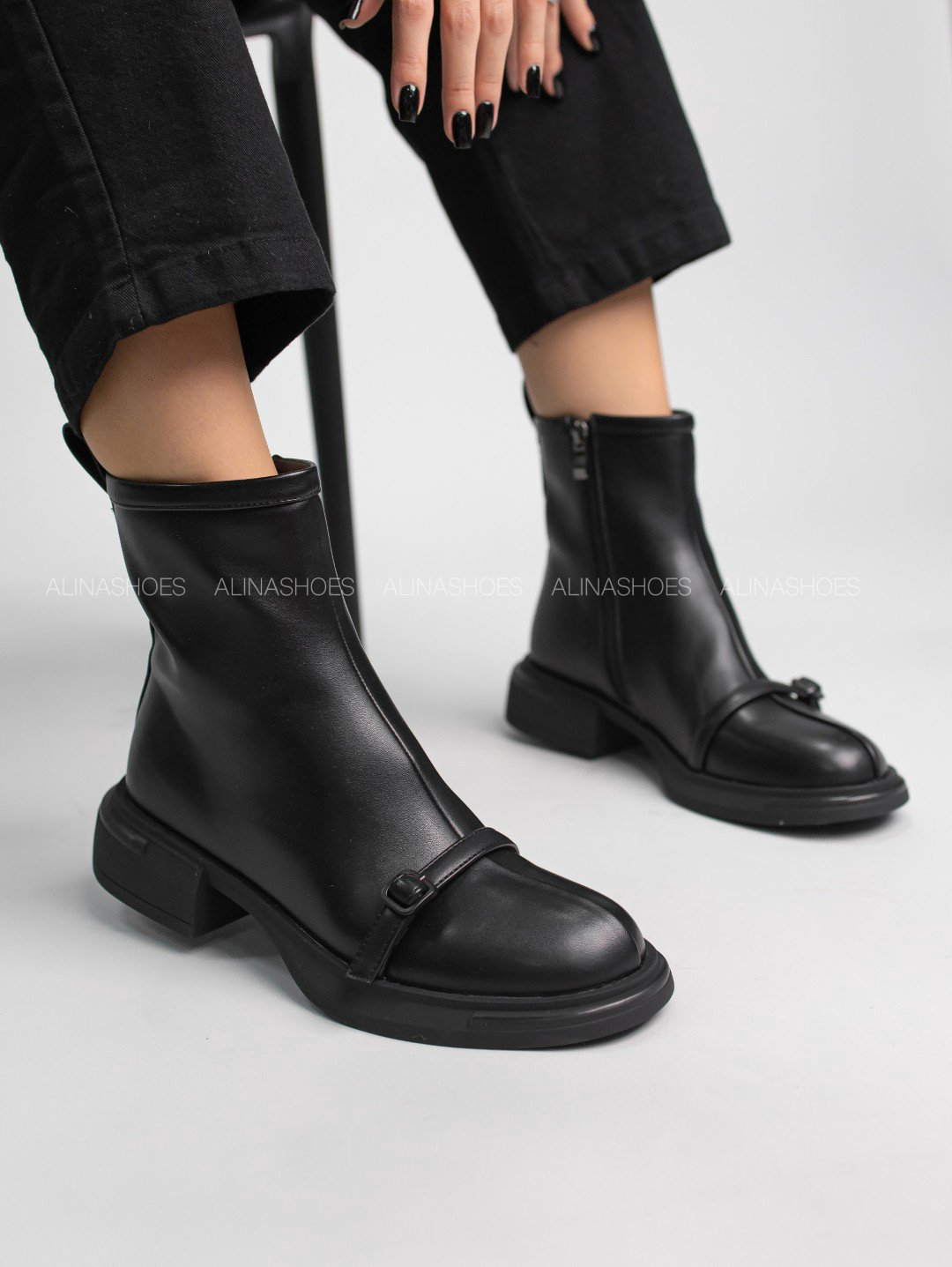 Ботинки alinashoes black 36 купить,NaN