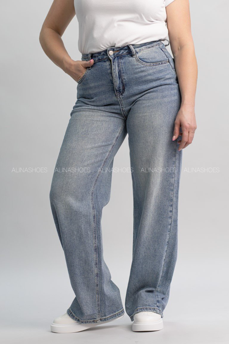 Джинсы прямые alinashoes голубой купить,NaN