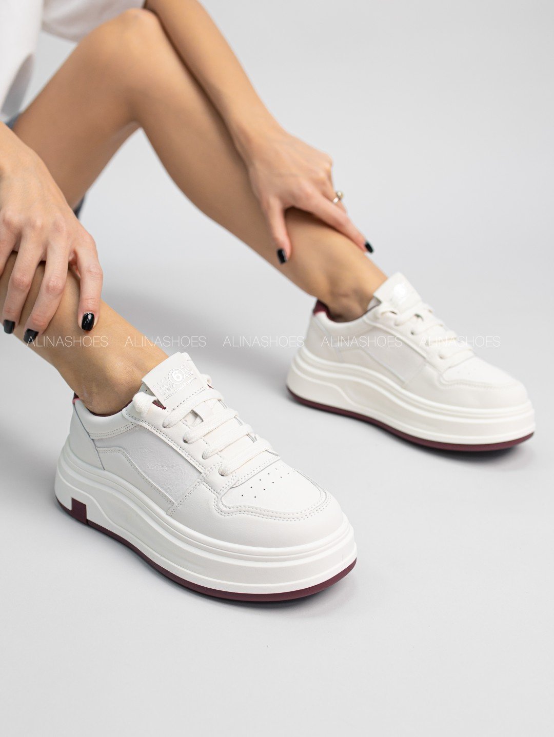 Кроссовки alinashoes бордовый купить,NaN
