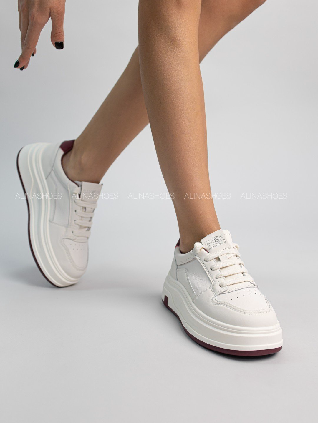 Кроссовки alinashoes бордовый купить,NaN