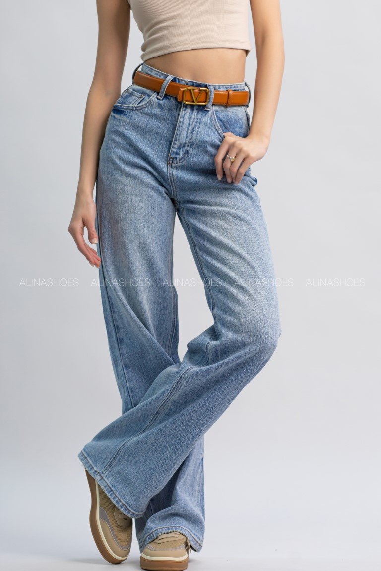 Джинсы прямые alinashoes голубой купить,NaN