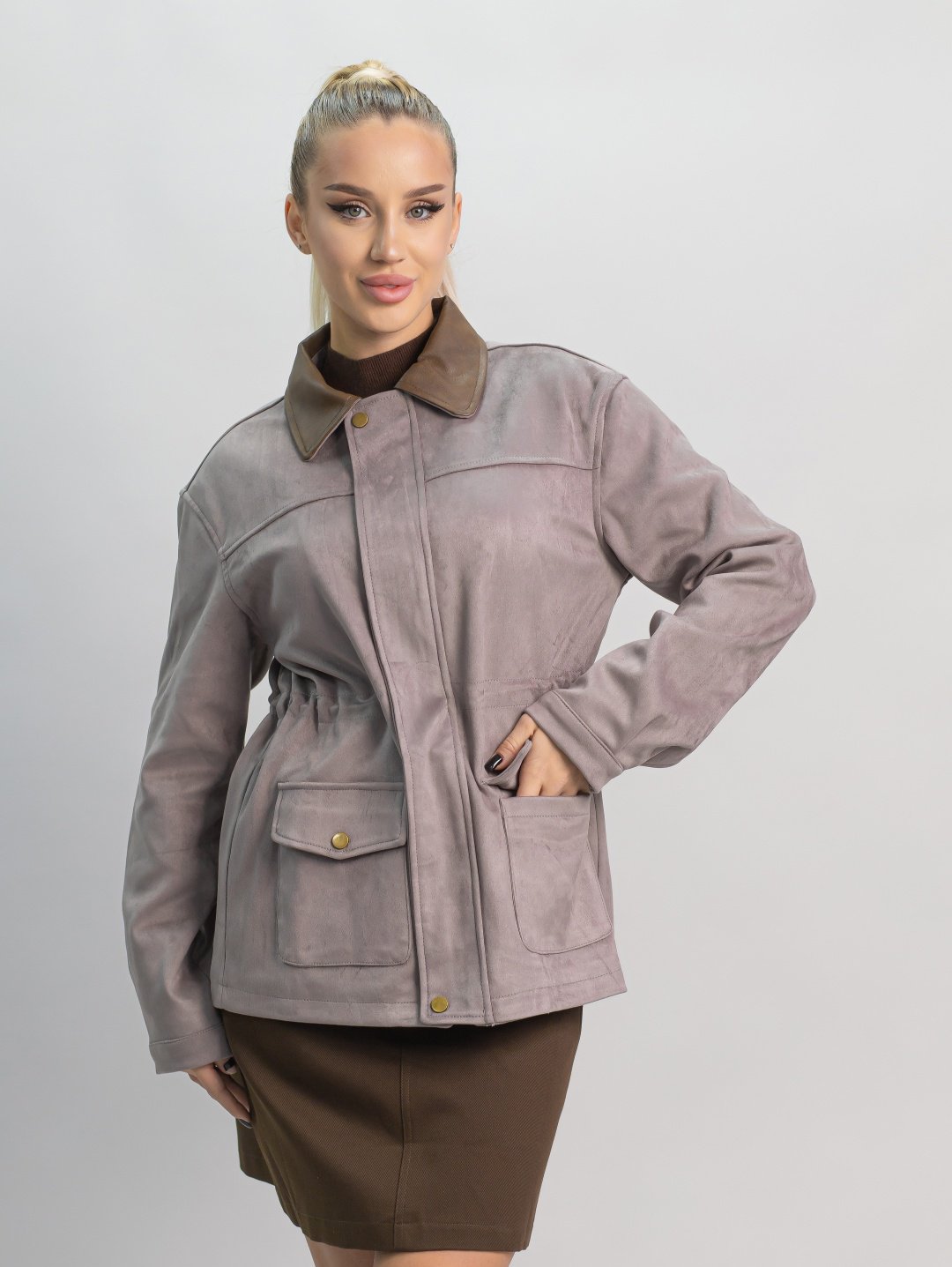 Демисезонная куртка alinashoes серый купить,NaN