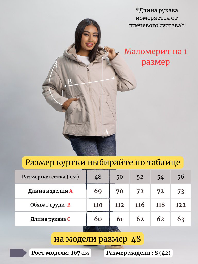 Демисезонная куртка alinashoes светло-бежевый купить,NaN