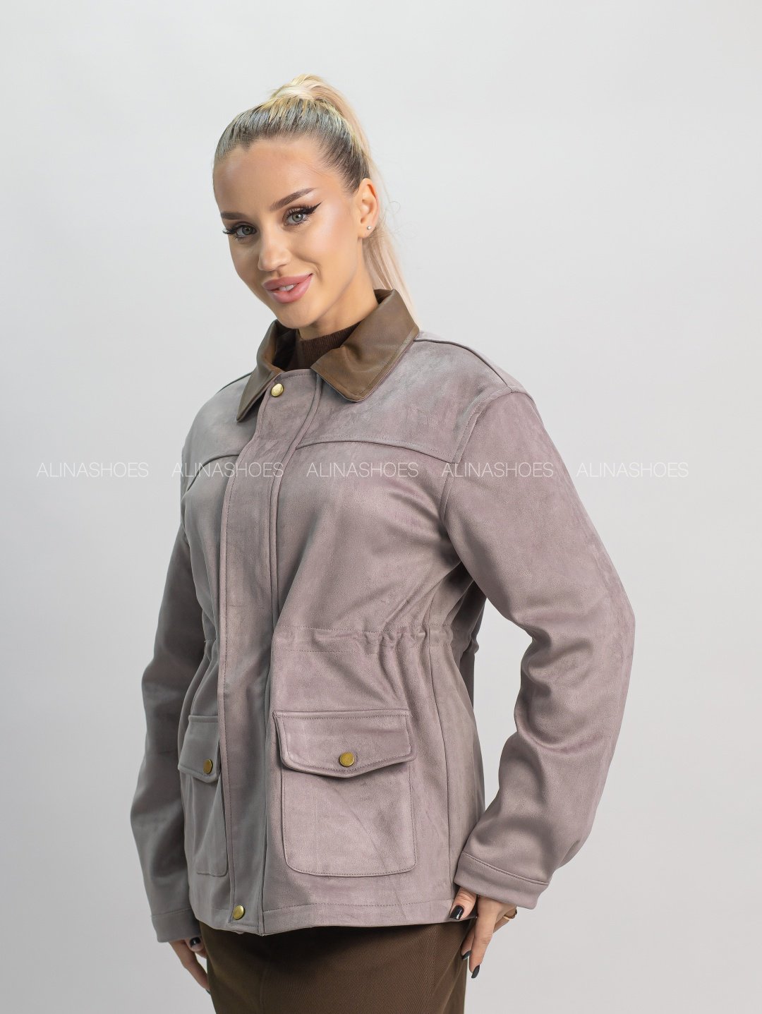 Демисезонная куртка alinashoes серый купить,NaN