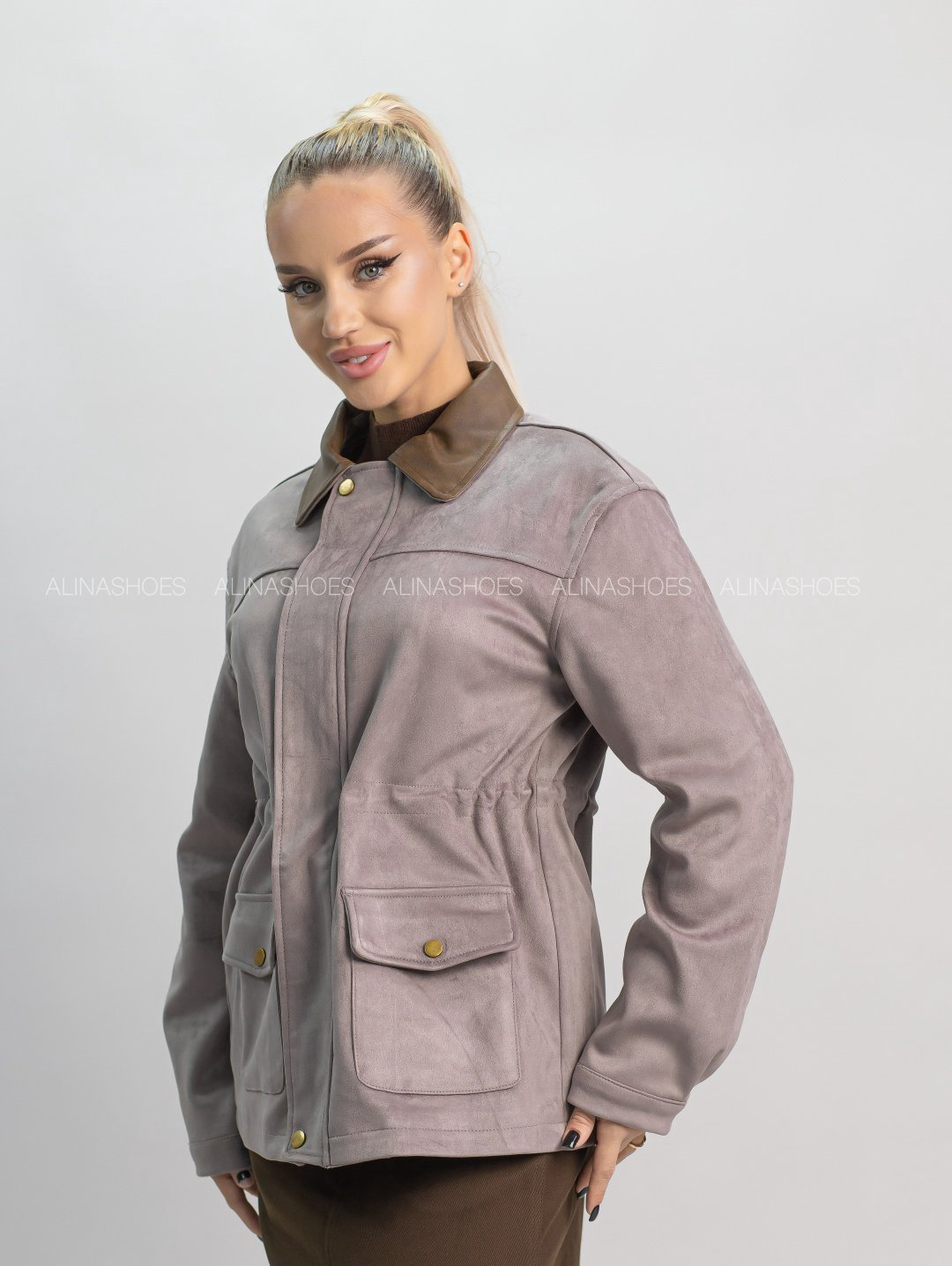 Демисезонная куртка alinashoes серый купить,NaN