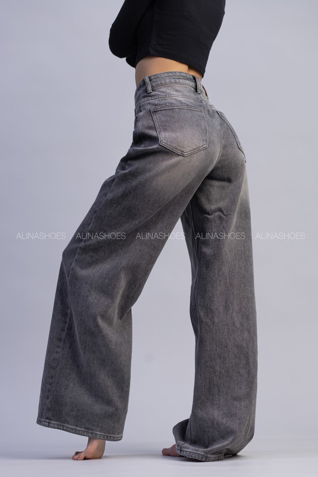 Джинсы прямые alinashoes графит купить,NaN