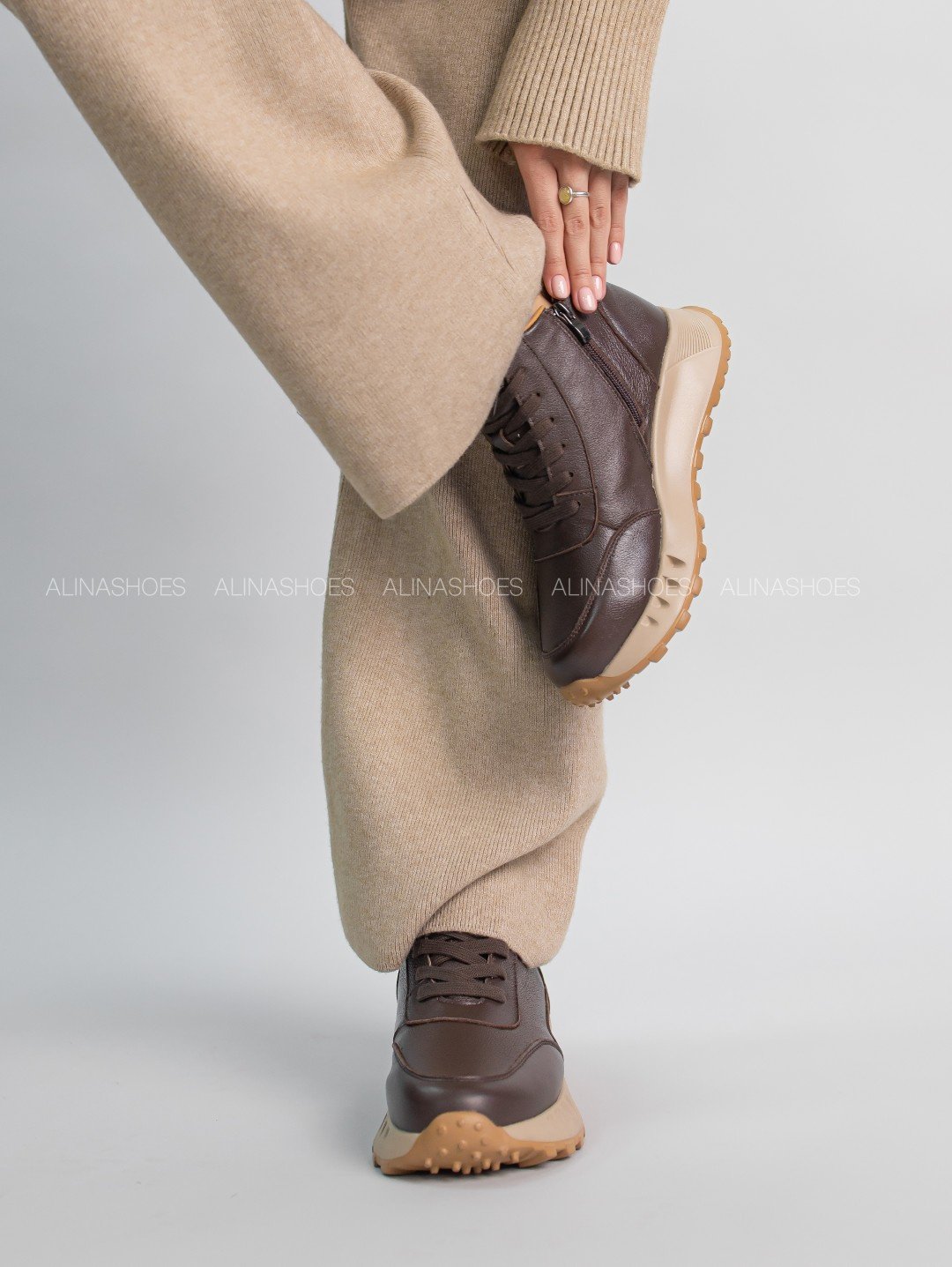 Кроссовки alinashoes коричневый купить,NaN