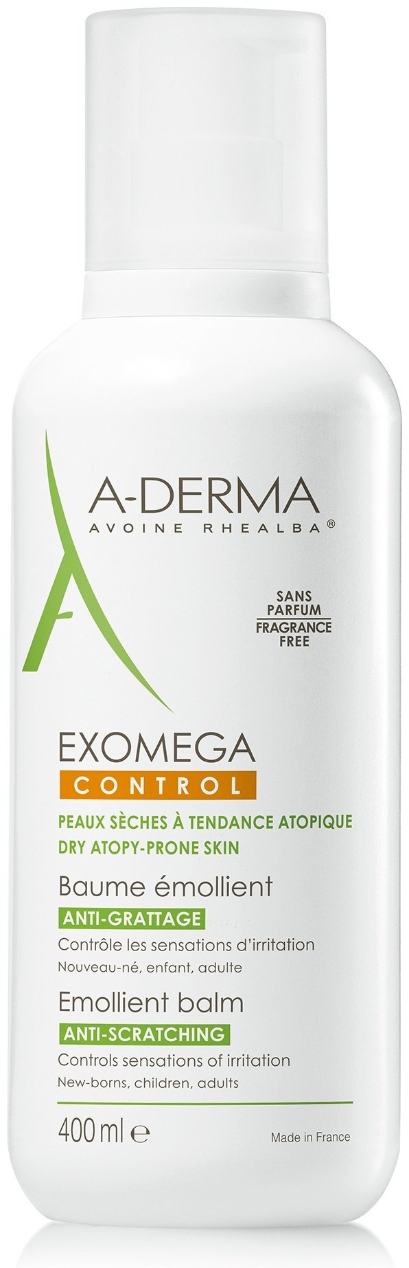 A-DERMA Exomega Control Emollient бальзам для тела 400 мл купить,NaN